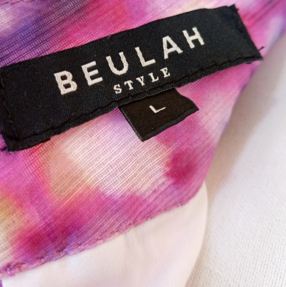Beulah Lavender Floral Ruffled Long Sleeve Mini Dress - Picture 10 of 10